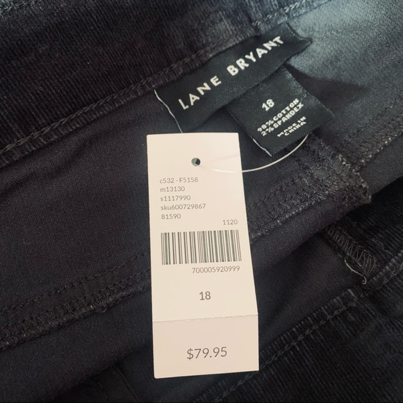 Lane Bryant Corduroy Skinny Pant NWT Size 18 - Picture 3 of 3